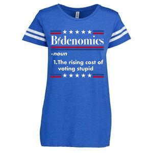 Bidenomics Rising Cost Of Voting Joe Biden Funny Satire Enza Ladies Jersey Football T-Shirt