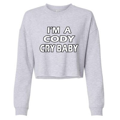 Baby Rhodes Cry Baby Wrestling Cropped Pullover Crew