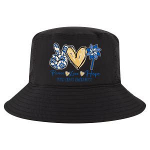 Blue rainbow child abuse prevention awareness month 247365 Cool Comfort Performance Bucket Hat