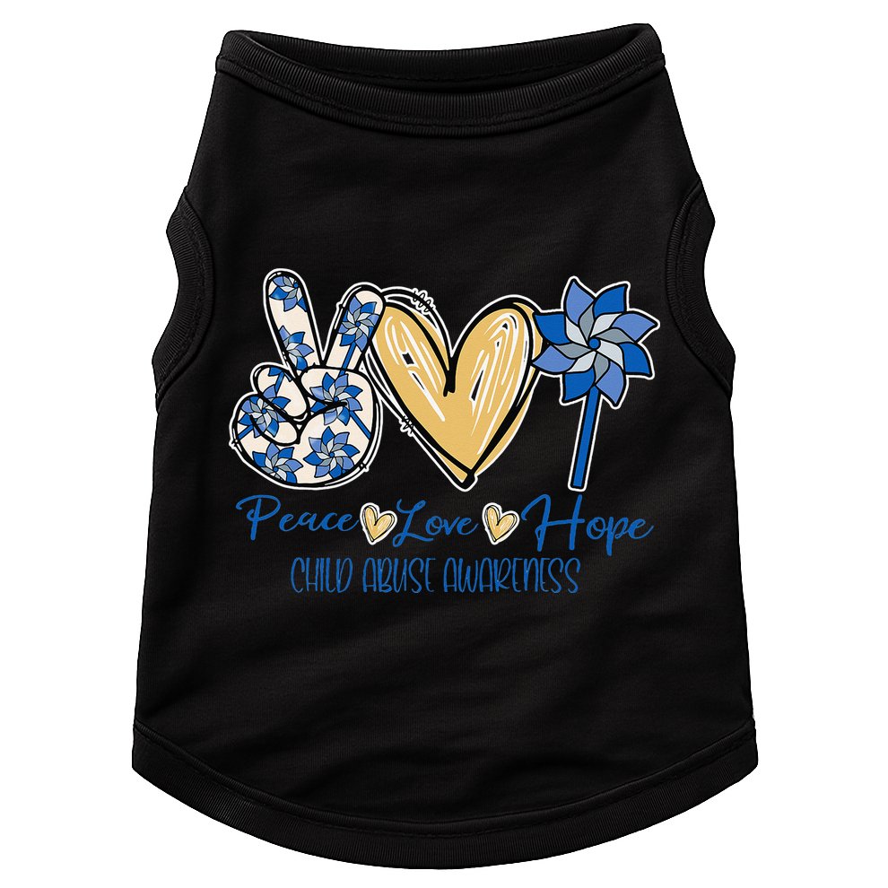 Blue rainbow child abuse prevention awareness month 247365 Doggie Tank