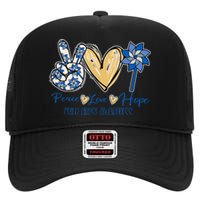 Blue rainbow child abuse prevention awareness month 247365 High Crown Mesh Back Trucker Hat