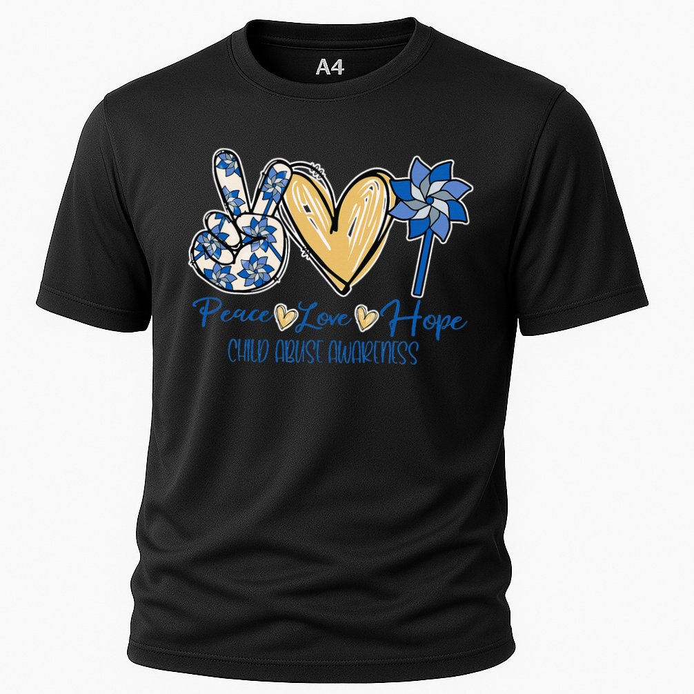 Blue rainbow child abuse prevention awareness month 247365 Cooling Performance Crew T-Shirt