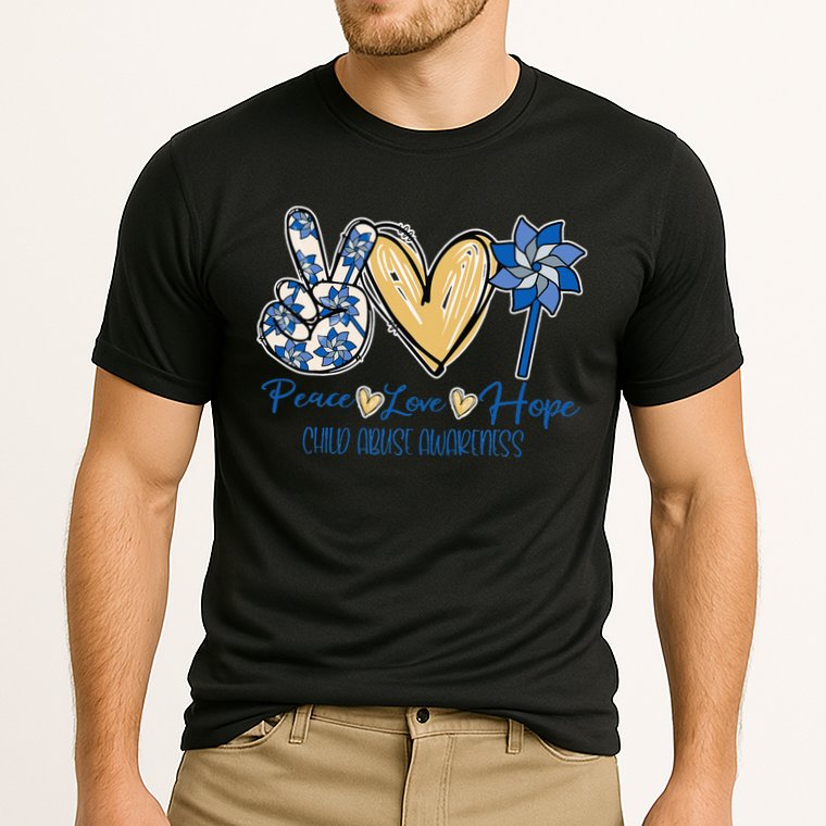 Blue rainbow child abuse prevention awareness month 247365 Cooling Performance Crew T-Shirt
