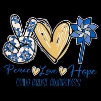 Blue rainbow child abuse prevention awareness month 247365 Cooling Performance Crew T-Shirt