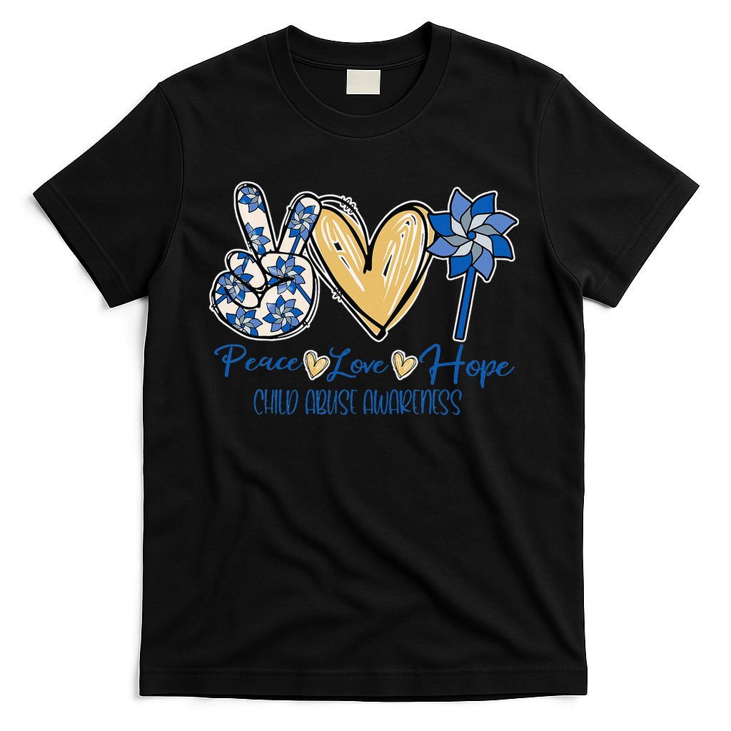 Blue rainbow child abuse prevention awareness month 247365 T-Shirt
