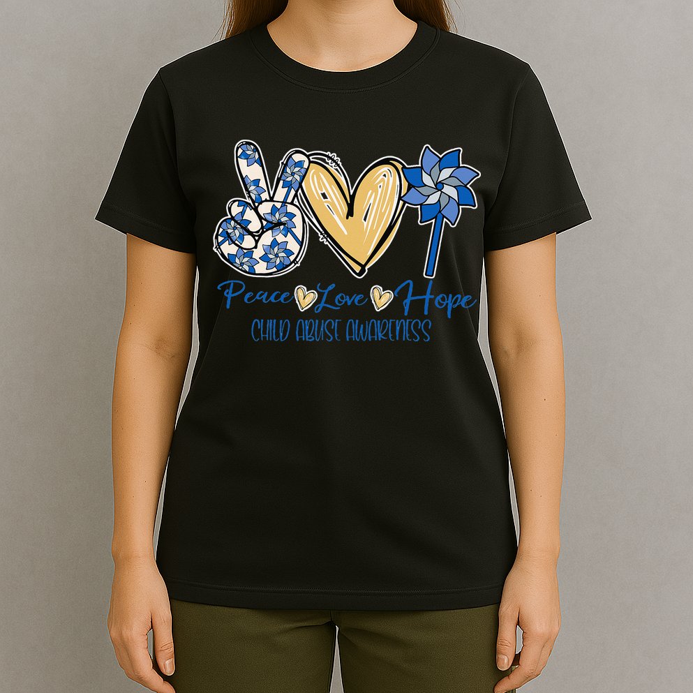 Blue rainbow child abuse prevention awareness month 247365 T-Shirt