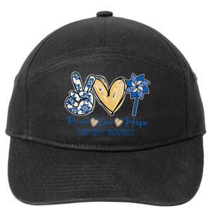 Blue rainbow child abuse prevention awareness month 247365 7-Panel Snapback Hat