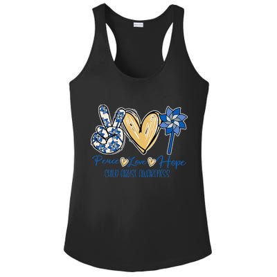 Blue rainbow child abuse prevention awareness month 247365 Ladies PosiCharge Competitor Racerback Tank