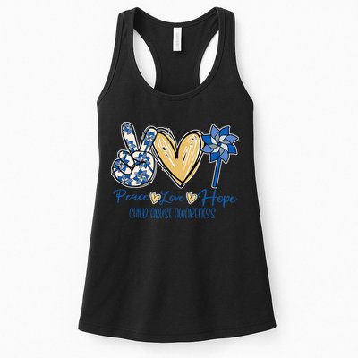 Blue rainbow child abuse prevention awareness month 247365 Womens Tank Top