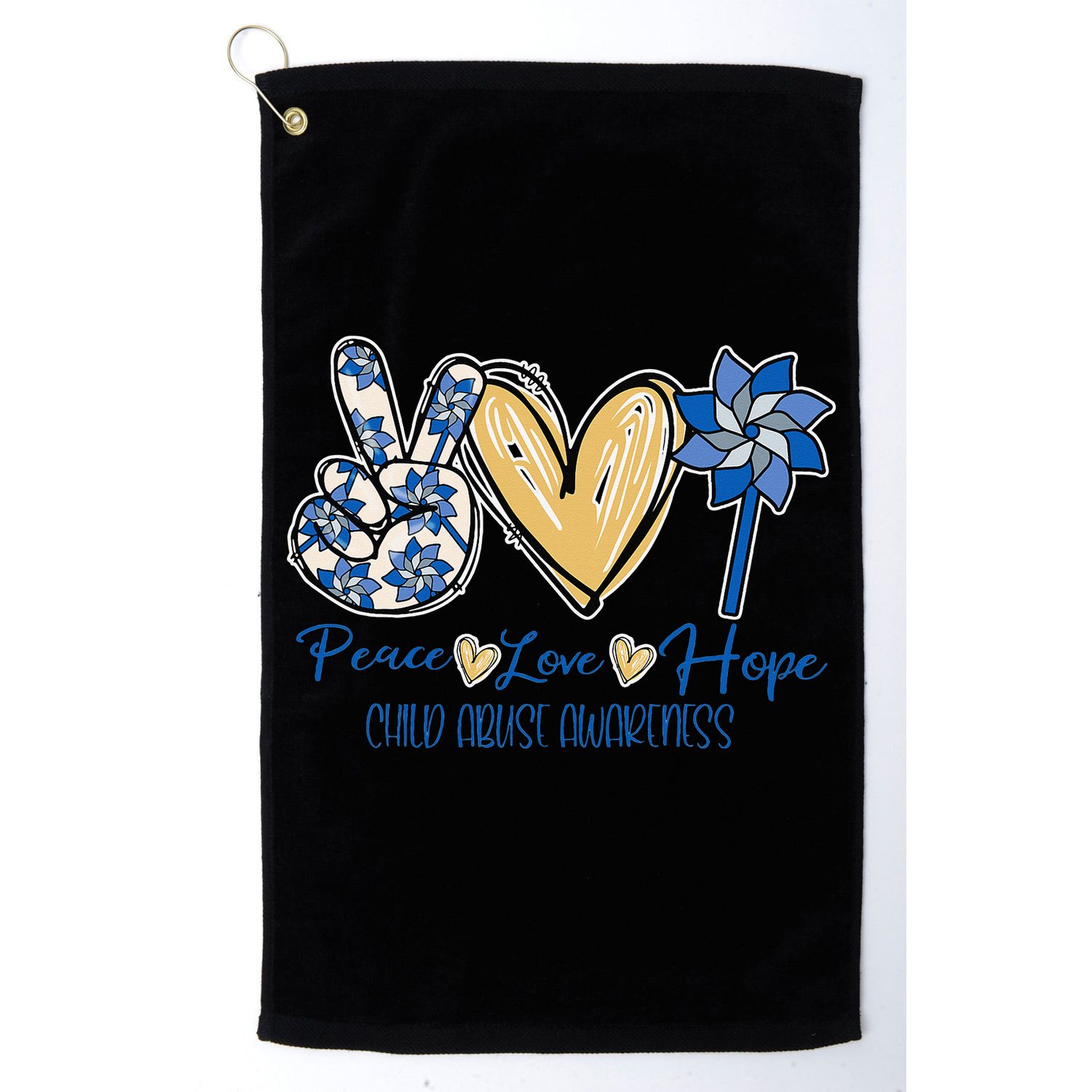 Blue rainbow child abuse prevention awareness month 247365 Golf Towel