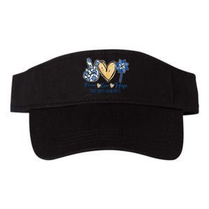 Blue rainbow child abuse prevention awareness month 247365 Valucap Bio-Washed Visor