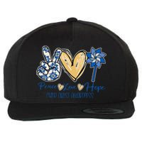 Blue rainbow child abuse prevention awareness month 247365 Wool Snapback Cap