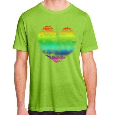 Big Rainbow Clouds Heart Tee Cute Valentines Day Gift Great Gift Adult ChromaSoft Performance T-Shirt