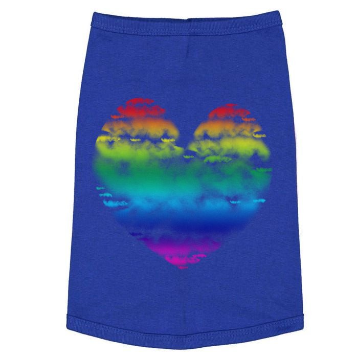 Big Rainbow Clouds Heart Tee Cute Valentines Day Gift Great Gift Doggie Tank