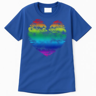 Big Rainbow Clouds Heart Tee Cute Valentines Day Gift Great Gift Tall T-Shirt