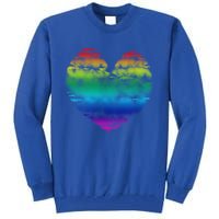 Big Rainbow Clouds Heart Tee Cute Valentines Day Gift Great Gift Tall Sweatshirt