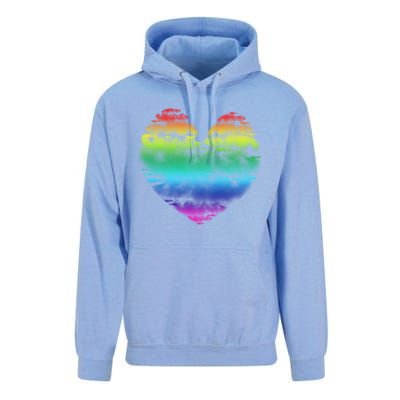 Big Rainbow Clouds Heart Tee Cute Valentines Day Gift Great Gift Unisex Surf Hoodie