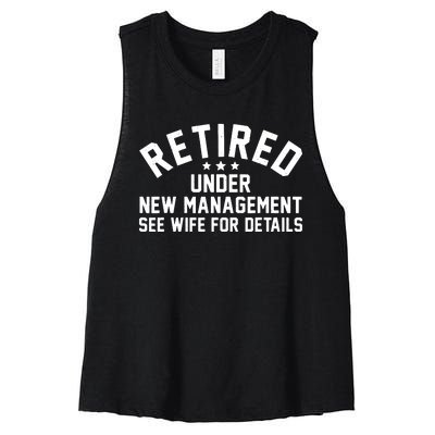 Best Retired Design For Retiree Retired Retirement Women's Racerback Cropped Tank