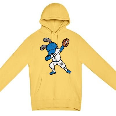 Bunny Rabbit Dab Baseball Easter Sport Pitcher Gift Premium Pullover Hoodie