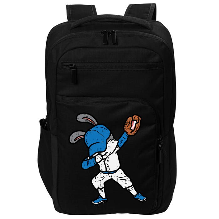 Bunny Rabbit Dab Baseball Easter Sport Pitcher Gift Impact Tech Backpack