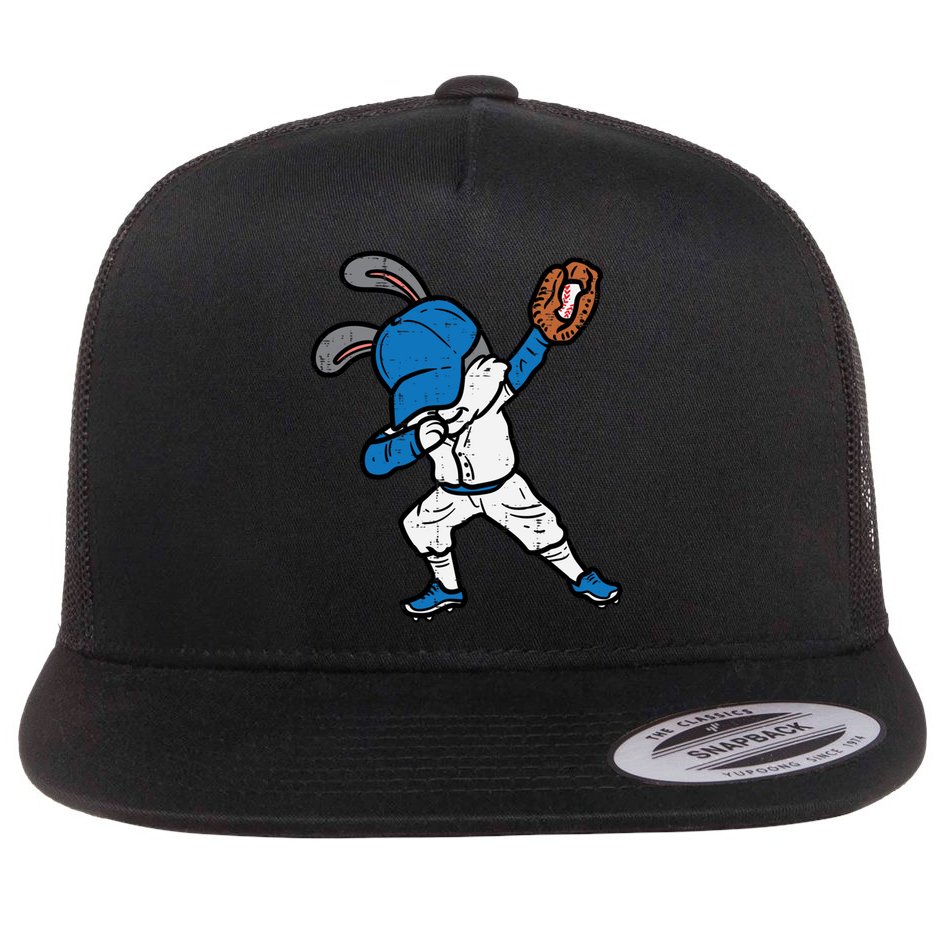 Bunny Rabbit Dab Baseball Easter Sport Pitcher Gift Flat Bill Trucker Hat