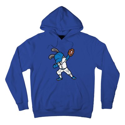 Bunny Rabbit Dab Baseball Easter Sport Pitcher Gift Hoodie