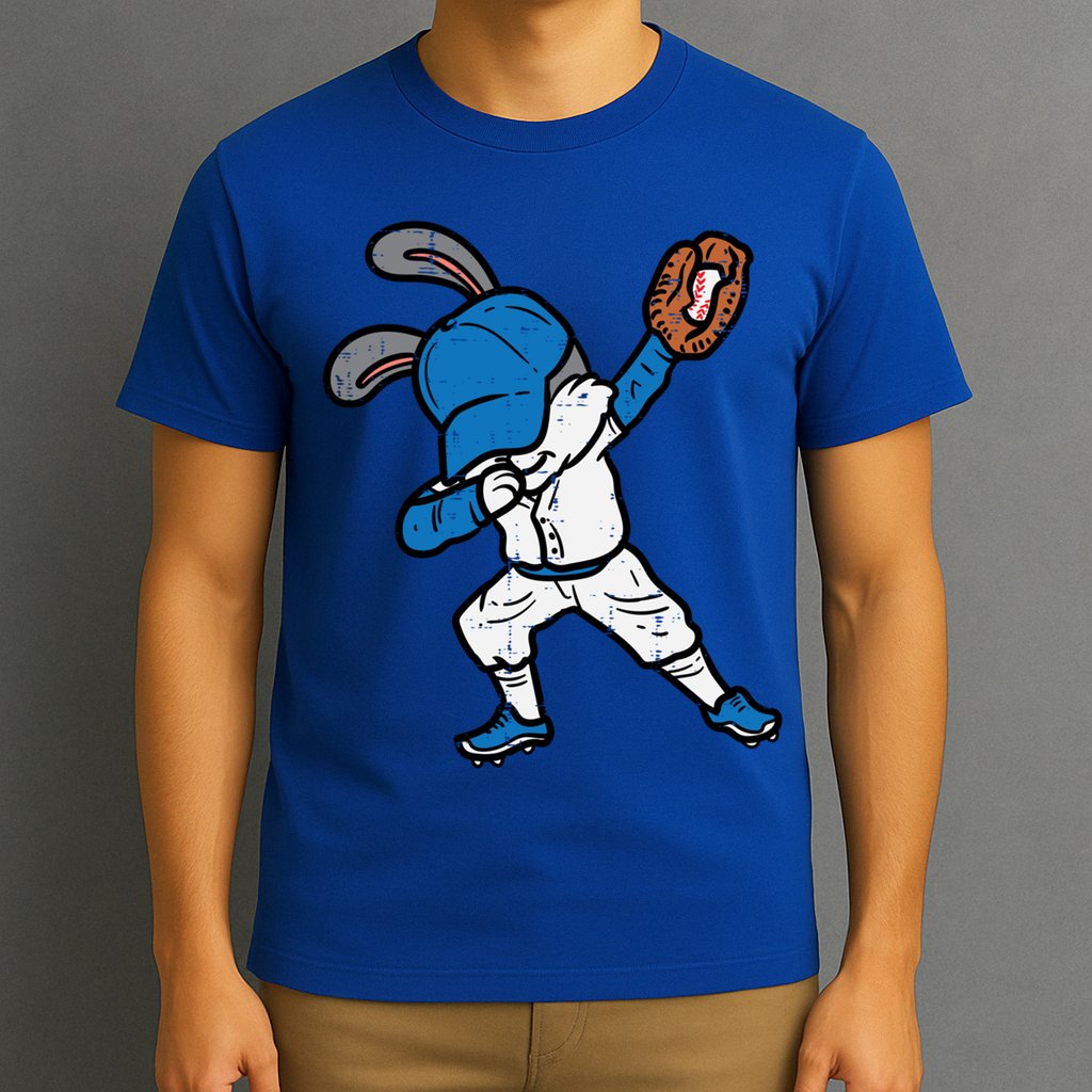 Bunny Rabbit Dab Baseball Easter Sport Pitcher Gift T-Shirt