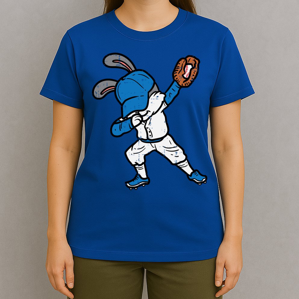 Bunny Rabbit Dab Baseball Easter Sport Pitcher Gift T-Shirt