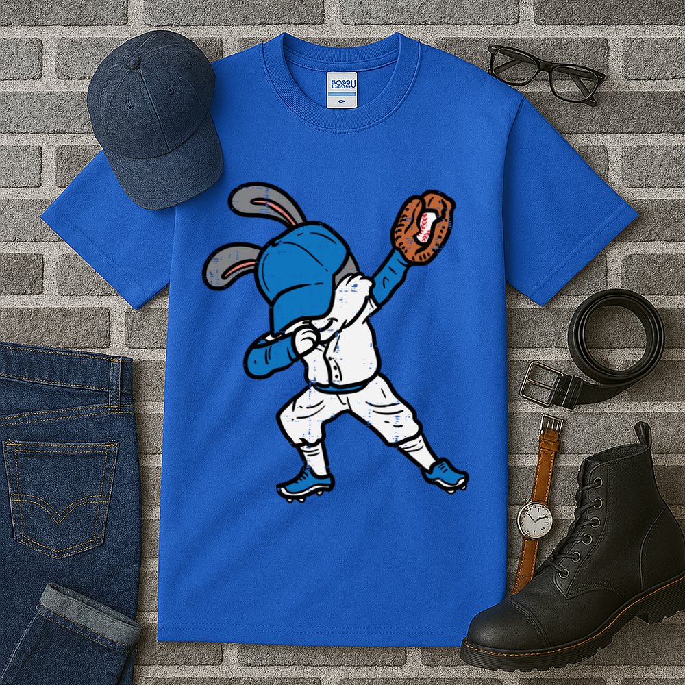 Bunny Rabbit Dab Baseball Easter Sport Pitcher Gift Tall T-Shirt