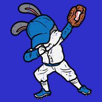 Bunny Rabbit Dab Baseball Easter Sport Pitcher Gift 16 in Basic Backpack