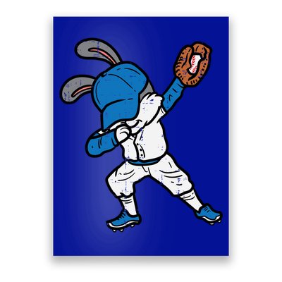 Bunny Rabbit Dab Baseball Easter Sport Pitcher Gift Poster