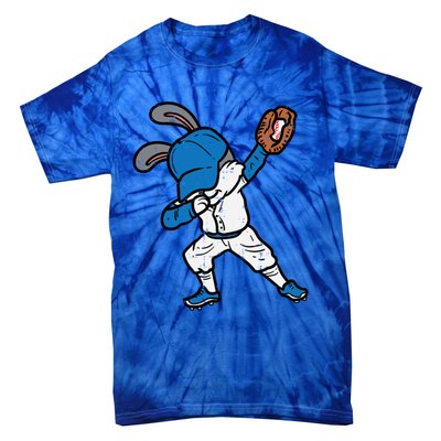 Bunny Rabbit Dab Baseball Easter Sport Pitcher Gift Tie-Dye T-Shirt