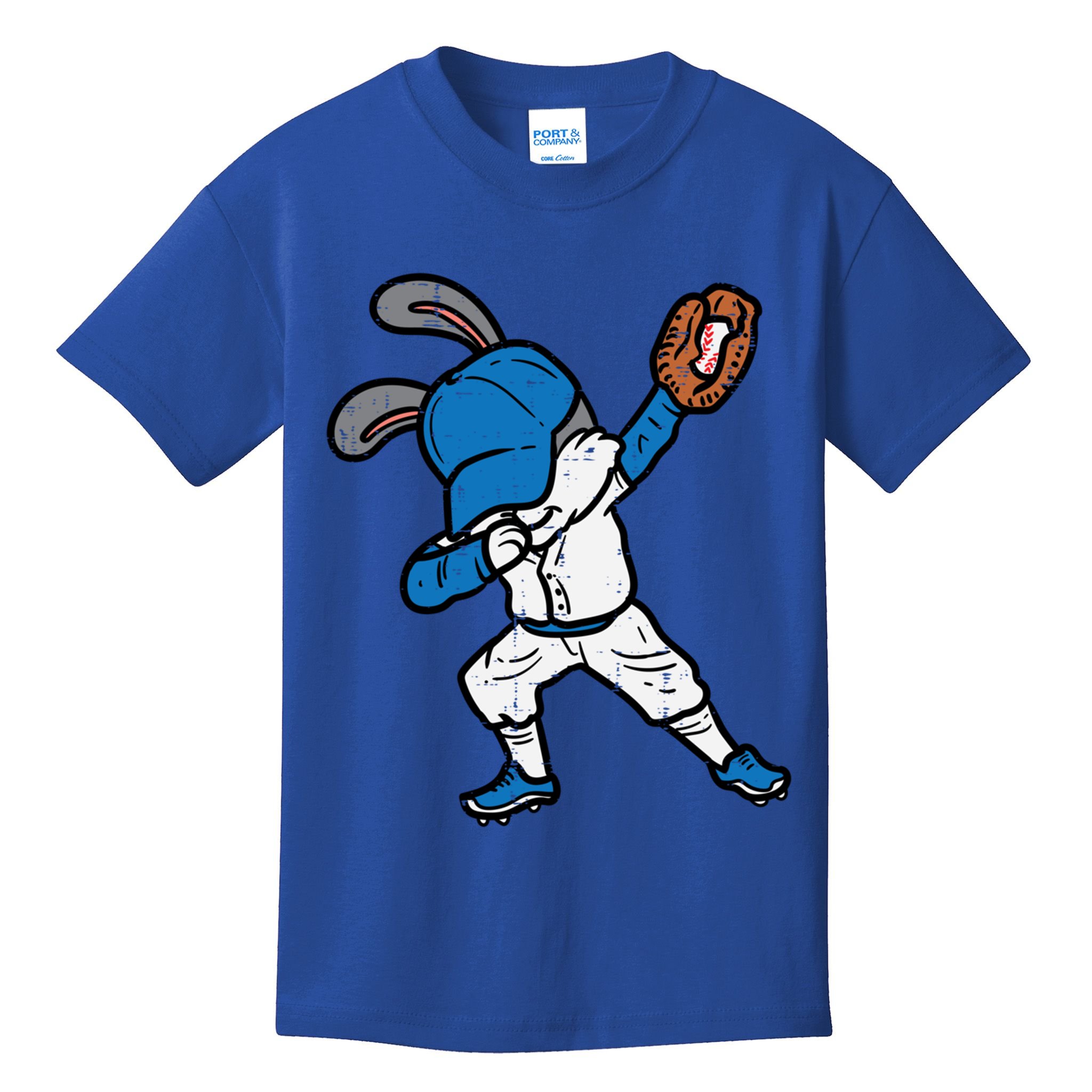 Bunny Rabbit Dab Baseball Easter Sport Pitcher Gift Kids T-Shirt
