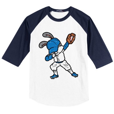 Bunny Rabbit Dab Baseball Easter Sport Pitcher Gift Baseball Sleeve Shirt