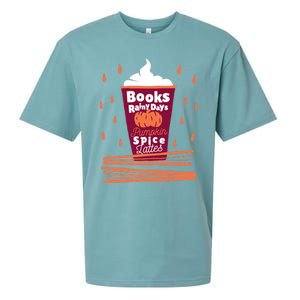 Books Rainy Days Pumpkin Spice Lattes Gift Sueded Cloud Jersey T-Shirt