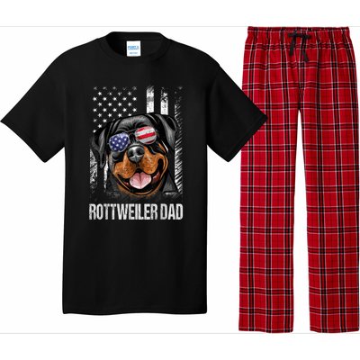 Best Rottweiler Dad Ever American Flag Dog Lover Gift Pajama Set