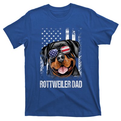 Best Rottweiler Dad Ever American Flag Dog Lover Gift T-Shirt