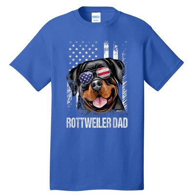 Best Rottweiler Dad Ever American Flag Dog Lover Gift Tall T-Shirt