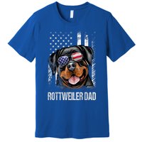 Best Rottweiler Dad Ever American Flag Dog Lover Gift Premium T-Shirt