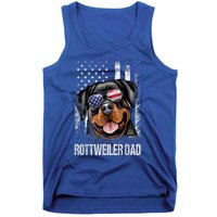 Best Rottweiler Dad Ever American Flag Dog Lover Gift Tank Top