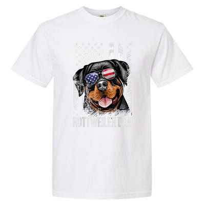 Best Rottweiler Dad Ever American Flag Dog Lover Gift Garment-Dyed Heavyweight T-Shirt