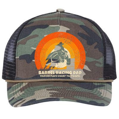 Barrel Racer Dad For Rodeo Barrel Racing Retro Rope Trucker Hat Cap