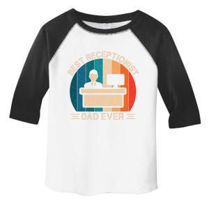 Best Receptionist Dad Ever Receptionist Graphic Father's Day Gift Toddler Fine Jersey T-Shirt