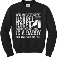 Barrel Racer Daddy Dad Father Barrel Racing Kids Sweatshirt