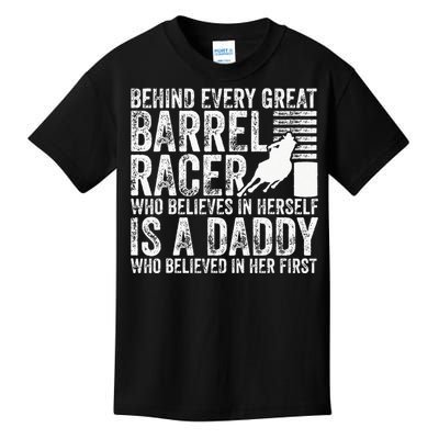 Barrel Racer Daddy Dad Father Barrel Racing Kids T-Shirt