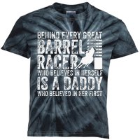 Barrel Racer Daddy Dad Father Barrel Racing Kids Tie-Dye T-Shirt