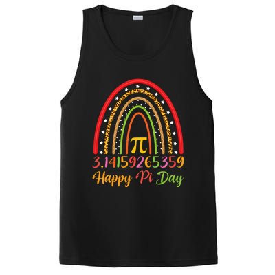 Boho Rainbow Design Geek Lover Math Teacher Happy Pi Day Gift PosiCharge Competitor Tank