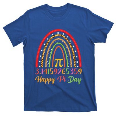 Boho Rainbow Design Geek Lover Math Teacher Happy Pi Day Gift T-Shirt