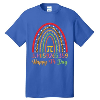 Boho Rainbow Design Geek Lover Math Teacher Happy Pi Day Gift Tall T-Shirt