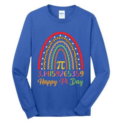 Boho Rainbow Design Geek Lover Math Teacher Happy Pi Day Gift Tall Long Sleeve T-Shirt